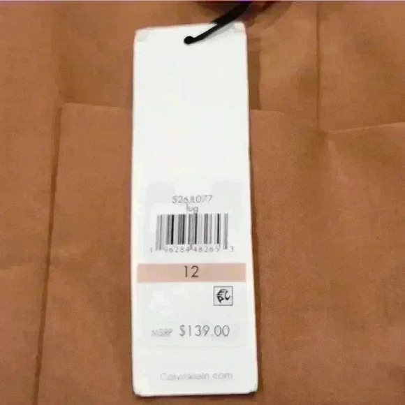 Calvin Klein Tan Waist Tie Blazer Jacket $139 - Picture 13 of 15